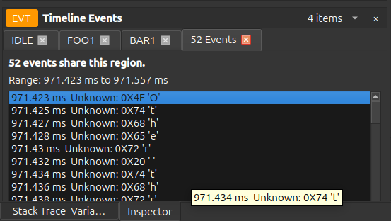 Timeline Aggregate Inspection